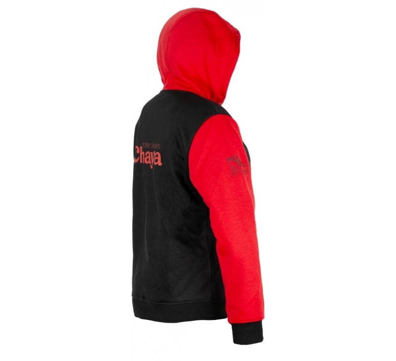 CHAYA Logo Zip Hoodie, Black/Red – Image 4